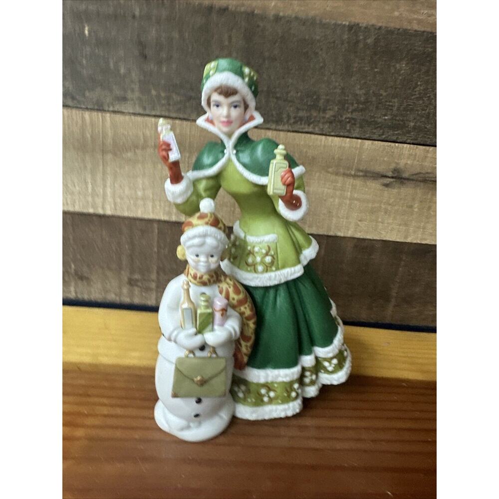 Avon Christmas Snowman Mrs Albee 2003 Award President Club Victorian Porcelain
